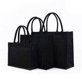 Burlap Jute Tote Bag with Sturdy Handle Large Capacity Handbag