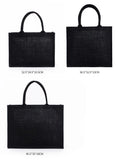 Burlap Jute Tote Bag with Sturdy Handle Large Capacity Handbag