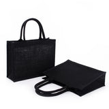 Burlap Jute Tote Bag with Sturdy Handle Large Capacity Handbag