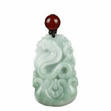 Burma Jadeite Pendant Carved Lucky Amulet Zodiac Jade Necklace With Chain