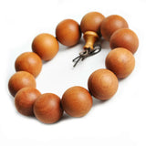 Burma Teak Sandalwood Bead Amulet Bracelet