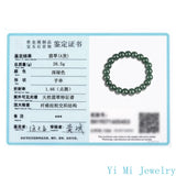 Burmese Jade Bead Bracelet Charm Gift Green Man Gemstone Jadeite Amulet