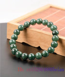 Burmese Jade Bead Bracelet Natural Charm Jewelry Stone Amulet Jadeite Talismans