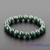 Burmese Jade Bead Bracelet Natural Charm Jewelry Stone Amulet Jadeite Talismans