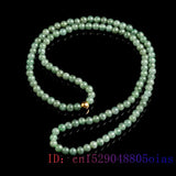 Natural Burmese Jadeite Bead Necklace Emerald Green Gemstone Jewelry