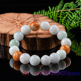 Burmese Jade Beaded Bracelets with Carved Emerald Amulets