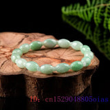 Burmese Jade Beaded Bracelets Emerald Green Jadeite Women Bracelet