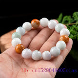 Burmese Jade Beaded Bracelets Talisman Charm Bangle