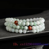 Burmese Jade Beaded Necklace Natural Emerald Amulet Charm Jadeite Stone Pendants