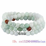Burmese Jade Beaded Necklace Natural Emerald Amulet Charm Jadeite Stone Pendants