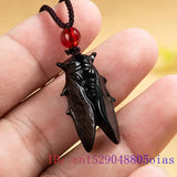 Burmese Jade Cicada Pendant Men Jewelry Necklace