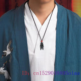Burmese Jade Cicada Pendant Men Jewelry Necklace