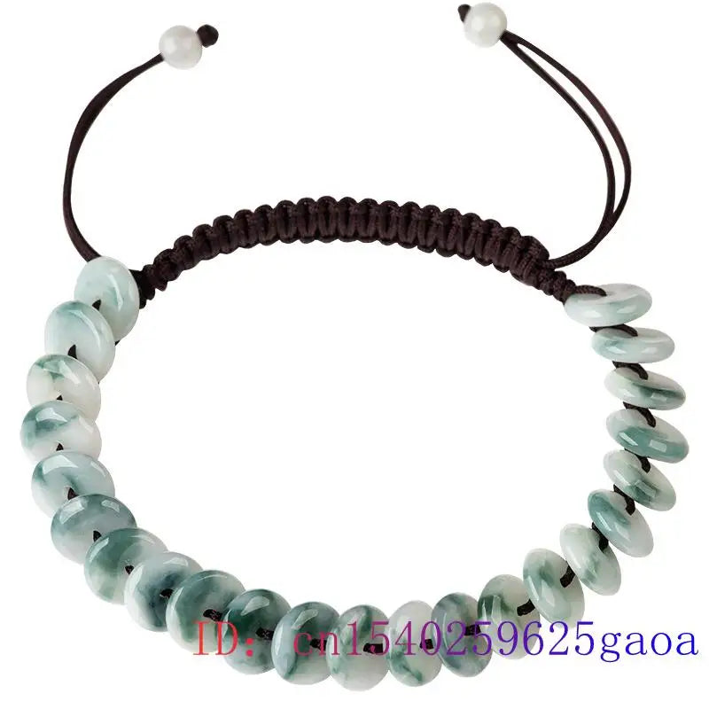 Burmese Jade Donut Bracelet Vintage Natural Stone Jewelry Charms Men Women