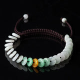 Burmese Jade Donut Bracelet Vintage Natural Stone Jewelry Charms Men Women