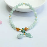 Burmese Jade Donut Bracelets Women Bangle Charms Gift Gemstone