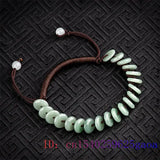 Burmese Jade Donut Bracelets Men Women Natural Jewelry Jadeite Bangle Green