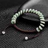 Burmese Jade Donut Bracelets Men Women Natural Jewelry Jadeite Bangle Green