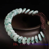 Burmese Jade Donut Bracelets Talismans Charms Natural Jadeite Carved Stone