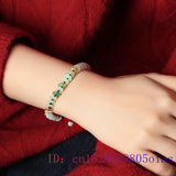 Burmese Jade Donut Bracelets Talismans Charms Natural Jadeite Carved Stone