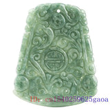Natural Green Burmese Jade Dragon Pendant Chinese Real Gift Necklace