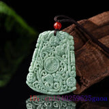 Natural Green Burmese Jade Dragon Pendant Chinese Real Gift Necklace