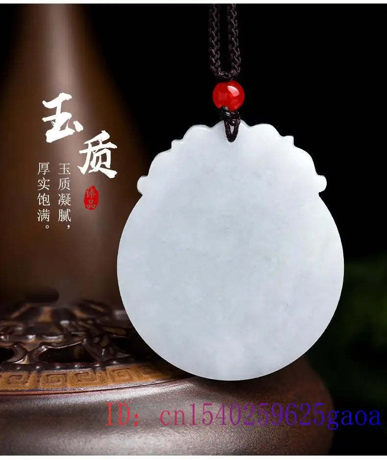 Burmese Jade Dragon Pendant Necklace Vintage Emerald Jewelry