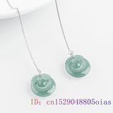 Burmese Jade Earrings Natural Gemstone 925 Silver Green Women Gift Jewelry