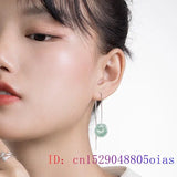 Burmese Jade Earrings Natural Gemstone 925 Silver Green Women Gift Jewelry