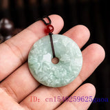 Burmese Jade Flower Pendant Necklace Emerald for Women