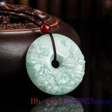 Burmese Jade Flower Pendant Necklace Emerald for Women