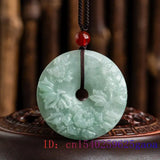 Burmese Jade Flower Pendant Necklace Emerald for Women