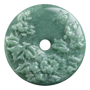Burmese Jade Flower Pendant Vintage Jewelry Pendants Gemstones Necklace