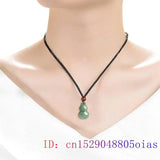 Burmese Jade Gourd Pendant Green Amulet Carved Men Vintage Emerald Jadeite