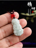 Burmese Jade Guanyin Pendant Necklace Natural Emerald Amulet