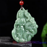 Burmese Jade Guanyin Pendant Emerald Green Necklace Men Women