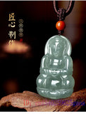 Burmese Jade Guanyin Pendant Green Necklace