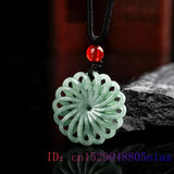 Burmese Jade Kaleidoscope Pendant Green Charm Talismans Necklace