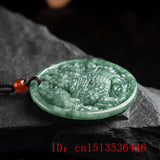 Burmese Jade Kylin Pixiu Pendant Green Choker Charm Necklace Jewelry