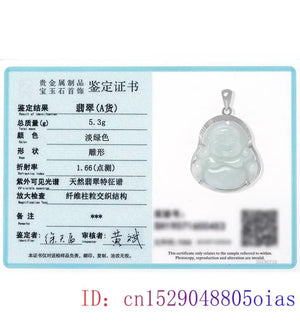 Burmese Jade Maitreya Pendant 925 Silver Necklace Charms