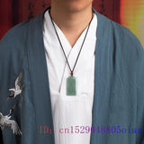 Burmese Jade Pendant Necklace Green Men