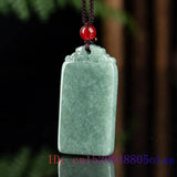 Burmese Jade Pendant Necklace Green Men