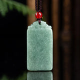 Burmese Jade Pendant Necklace Green Men