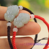 Burmese Jade Pixiu Bracelet Jewelry Bead Jadeite Stone Talismans Gemstones