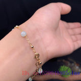 Burmese Jade Pixiu Bracelet 925 Silver Vintage Charms Natural Bangles