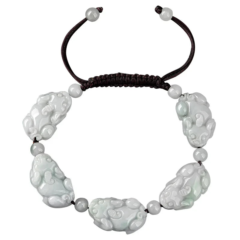 Burmese Jade Pixiu Bracelets Gift Jewelry Women Talismans Amulet