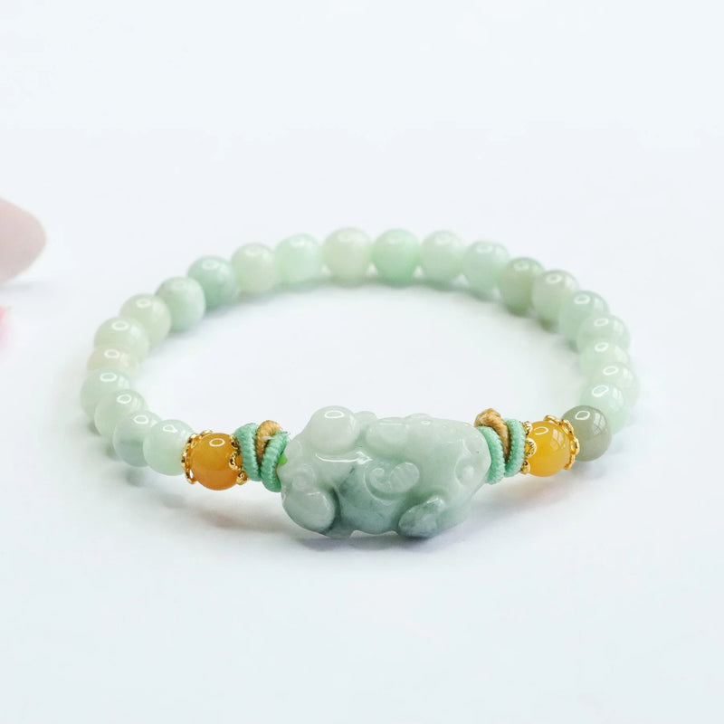 Burmese Jade Pixiu Bracelets - Natural Stone Accessories