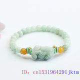Burmese Jade Pixiu Bracelets Chinese Gemstone Charms Bead Natural Jadeite