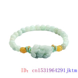 Burmese Jade Pixiu Bracelets Chinese Gemstone Charms Bead Natural Jadeite