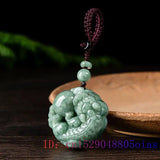 Green Jade Pixiu Keychain Phone Charm Car Bag Accessory