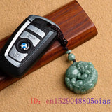 Green Jade Pixiu Keychain Phone Charm Car Bag Accessory